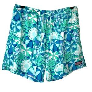 VINEYARD VINES 7" Printed Chappy Swim Trunks 17" Outseam Men's Size Large